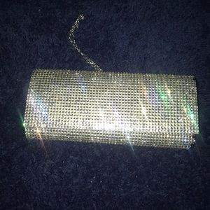 Aldo rhinestone clutch purse